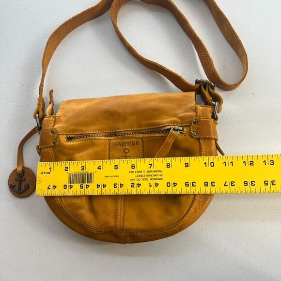 Harbour 2nd Crossbody Bag Leather Cotton Lining Magnetic Zipper Adjustable Strap - Picture 12 of 14